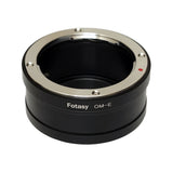 Fotasy Olympus OM lens to Sony E-Mount Mirrorless Camera Adapter, Compatible with a7 a7R a7S II III IV a9 a9II a7c Alpha 1 ZV-E10 a6600 a6500 a6400 a6300 a6000 a5100 a5000 a3500 a3000