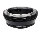 Fotasy FD Lens to Fuji X Adapter, FD Mount Lens to X Mount Adapter, Compatible with Fujifilm X-Pro1 X-Pro2 X-Pro3 X-E2 X-E3 X-A10 X-M1 X-T1 X-T2 X-T3 X-T4 X-T10 X-T20 X-T30 X-T30II X-T100 X-H1