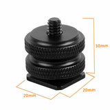 (5 Pcs)  Fotasy Hot Shoe to 1/4 Adapter, Camera Hot Shoe Mount Adapter, Flash Shoe to 1/4"-20 Male Post Adapter with Locking Disk