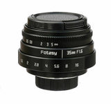 Fotasy 35mm F1.6 APS-C Multi-Coated Lens & C- Sony E-Mount Adapter, for NEX-3 NEX-3C NEX-3N NEX-5 NEX-5C NEX-5N NEX-5R NEX5T NEX-6 NEX-7 NEX-F3 a6600 a6500 a6400 a6300 a6000 a5100 a5000 a3500 a3000 ZV-E10