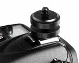 (2 Pcs) Fotasy Hot Shoe to 1/4 Adapter, Camera Hot Shoe Mount Adapter, Flash Shoe to 1/4"-20 Male Post Adapter with Locking Disk