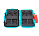 JJC MC-NSMSD16 Water-Resistant Shockproof Storage Case fit 8 x Nintendo Switch Game Card & 8 x Micro SD card