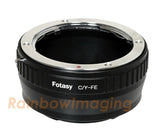 Fotasy Contax Yashica C/Y Lens to Sony E-Mount Mirrorless Camera Adapter, Compatible with a7 a7R a7S II III IV a9 a9II a7c Alpha 1 ZV-E10 a6600 a6500 a6400 a6300 a6000 a5100 a5000 a3500 a3000