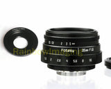Fotasy 35mm F1.6 APS-C Multi-Coated Lens & C- Sony E-Mount Adapter, for NEX-3 NEX-3C NEX-3N NEX-5 NEX-5C NEX-5N NEX-5R NEX5T NEX-6 NEX-7 NEX-F3 a6600 a6500 a6400 a6300 a6000 a5100 a5000 a3500 a3000 ZV-E10