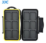 SD Card Case, SD Card Holder, JJC MC-SD12 Anti-Shock Water-Resistant Shockproof Storage Memory Card Case for 12 SD Cards