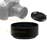 46mm Lens Hood, 46 mm Hood, Fotasy Metal 46 mm Hood Shade, 46mm Lens Hood for Canon Fuji Leica Leitz Nikon Olympus Panasonic Pentax Sony Lens, 46mm Screw-in Lens Hood