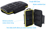 QD6 Card Case, XQD Memory Card Holder, JJC MC-XQD6 Waterproof Water-Resistant Storage Memory Card Case Protector for 6 XQD Cards
