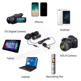 Boya BY-M1DM Dual-Head Lavalier Microphone Lapel Clip-on Microphone, Omnidirectional Electret Condenser Mic, TRRS 3.5mm Jack, EXTREME-LONG Cable, for Smartphones, DSLR, Camcorders