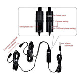 Boya BY-M1DM Dual-Head Lavalier Microphone Lapel Clip-on Microphone, Omnidirectional Electret Condenser Mic, TRRS 3.5mm Jack, EXTREME-LONG Cable, for Smartphones, DSLR, Camcorders
