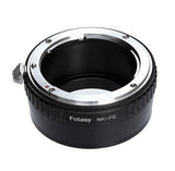 Fotasy Nikon F Lens to Sony E-Mount Adapter, Infinity Focus, Compatible Sony NEX-6 NEX-7 a3000 a3500 a5000 a5100 a6000 a6300 a6400 a6400 a6500 a6600 ZV-E10 a7 a7r a7s II III IV a9 A9II