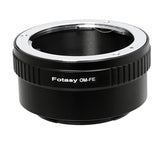 Fotasy Olympus OM lens to Sony E-Mount Mirrorless Camera Adapter, Compatible with a7 a7R a7S II III IV a9 a9II a7c Alpha 1 ZV-E10 a6600 a6500 a6400 a6300 a6000 a5100 a5000 a3500 a3000