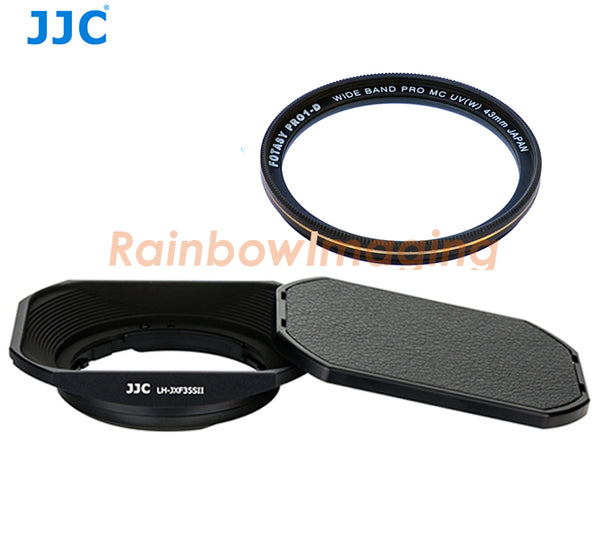 JJC LH-JXF35S II Black Hood &43mm MRC Nano UV Filter for FUJINON LENS XF 35mm F2 R WR & XF23mmF2 R WR