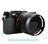 RX1 Hood, RX1R Lens Hood, JJC LH-LHP1 Black Metal Lens Hood for Sony RX1 RX1R RX1R II, Replaces Sony LHP-1 Lens Hood