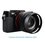 RX1 Hood, RX1R Lens Hood, JJC LH-LHP1 Black Metal Lens Hood for Sony RX1 RX1R RX1R II, Replaces Sony LHP-1 Lens Hood