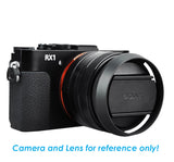 RX1 Hood, RX1R Lens Hood, JJC LH-LHP1 Black Metal Lens Hood for Sony RX1 RX1R RX1R II, Replaces Sony LHP-1 Lens Hood