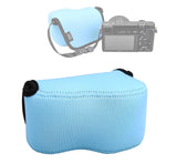 JJC S1DSB Sky Blue Ultra Light Neoprene Camera Case for Sony a6600 a6500 a6400 a6300 a6100 a6000 a5100 +16-50mm Lens, Pouch Bag for Sony RX1 RX1R II Panasonic LX100 LX100 II Canon SX510 HS G1X III Sigma FP