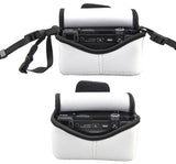 JJC S1GR Gray Ultra Light Neoprene Camera Case Pouch Bag, Compatible with Sony a6600 a6500 a6400 a6300 a6100 a6000 a5100 with Sony SELP1650 16-50mm Zoom Pancake Lens, Size 120 x 73 x 87mm