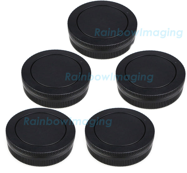 (5-Pcs) Rear Lens Cover Camera Body Cap for Canon EF-M EOS M Mirrlrless Lens and M1 M2 M3 M5 M6 M6II M10 M50 M50 II M100 M200