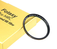 Fotasy 55mm Ultra Slim UV Protection Lens Filter, Nano Coatings MRC Multi Resistant Coating Oil Water Scratch, 18 Layers Multi-coated 55 mm MCUV Filter, Transmission Rate ≥ 99.7%, Schott B270 Glass