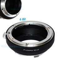 Fotasy Nikon F Mount Lens to Leica M Mount Camera Adapter, Comaptible with Leica M9 M8 M7 M6 M5 M4 M3 M2 Ricoh GXR Mount A12