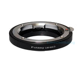 Fotasy Leica M lens to Micro 4/3 Adapter, fits Olympus E-PL6 E-PL7 E-PL8 OM-D E-M1 I II E-M1X E-M5 I II III E-PM2 E-PM1 PEN-F/ Panasonic G7 G9 GF6 GF7 GF8 GH4 GH5 GM5 GX7 GX8 GX9 GX80 GX85 GX850 G90 G91 G95 G100