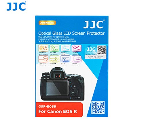 Canon EOS R LCD Cover, EOS Ra LCD Protector, JJC GSP-EOSR Tempered Glass LCD Screen Protector for CANON EOS Ra, EOS R, Ultra-Thin, Multi-Coated, 9H Hardness