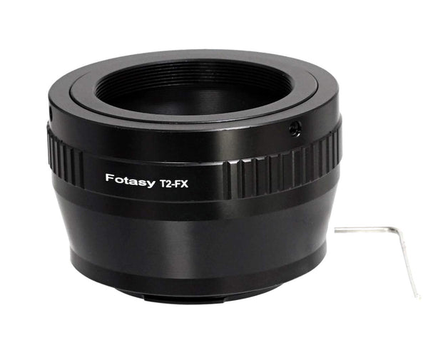 Fotasy Adjustable T/T2 mount telescope lens to Fuji X Adapter, Compatible with Fujifilm X-Mount Cameras X-A5 X-E1 X-E2 X-E3  X-H1 X-M1 X-Pro1 X-Pro2 X-Pro3 X-T1 X-T2 X-T3 X-T4 X-T10 X-T20 X-t100 X-T30 X-T30II X-T100