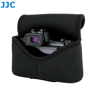 JJC S1BK Black Ultra Light Neoprene Camera Case Pouch Bag, Compatible with Sony a6600 a6500 a6400 a6300 a6100 a6000 a5100 with Sony SELP1650 16-50mm Zoom Pancake Lens, Size 120 x 73 x 87mm