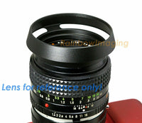 Fotasy 43mm Metal Vented Tilted Curved Hood, 43 mm Hood, for Nikon Nikkor Sony Canon Pentax lens + Front Snap on Cap