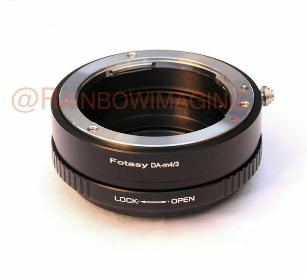 Fotasy Pentax DA lens to Micro 4/3 Adapter, fits Olympus E-PL6 E-PL7 E-PL8 OM-D E-M1 I II E-M1X E-M5 I II III E-PM2 E-PM1 PEN-F/ Panasonic G7 G9 GF6 GF7 GF8 GH4 GH5 GM5 GX7 GX8 GX9 GX80 GX85 GX850 G90 G91 G95 G100