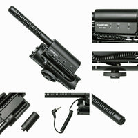 (5 Pcs) Takstar SGC-598 Cardiod Shotgun Interview Photography Microphone, Electret Condenser Vdeomicro MIC, Shock Mount, Windscreen, for Mirrorless DSLR Camera DV Camcorder, Smartphone 3.5mm Jack