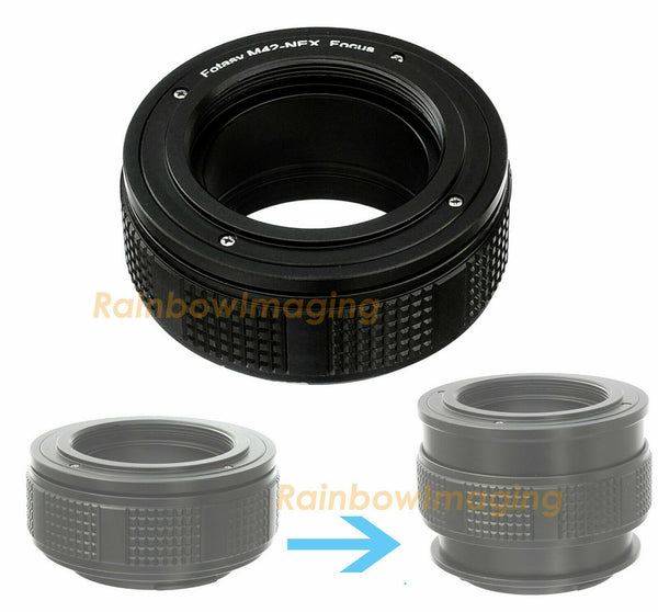 Fotasy M42 Lens to Sony E-mount Adapter/ Macro Focusing Helicoid, Compatible with a7 a7R a7S II III IV a9 a9II a7c Alpha 1 ZV-E10 a6600 a6500 a6400 a6300 a6000 a5100 a5000 a3500 a3000