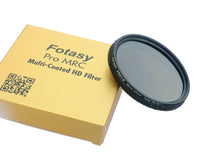 Fotasy 58mm MRC Nano Multi-Coated Slim Fader ND Filter ND8-ND800
