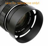 Fotasy 49mm Metal Vented Hood, 49 mm Hood, for Nikon Nikkor Sony Canon Pentax lens + Front Snap on Cap