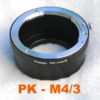 Fotasy Pentax PK Lens to Micro 4/3 Adapter, fits Olympus E-PL6 E-PL7 E-PL8 OM-D E-M1 I II E-M1X E-M5 I II III E-PM2 E-PM1 PEN-F/ Panasonic G7 G9 GF6 GF7 GF8 GH4 GH5 GM5 GX7 GX8 GX9 GX80 GX85 GX850 G90 G91 G95 G100