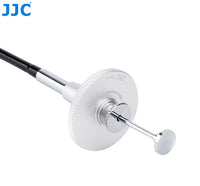 JJC Silver / Black 40cm Pro Threaded Mechanical Cable Release for Nikkor Fuji