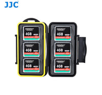 CF Card Case, JJC MC-CF6 Anti-Shock Water Resistant Memory Card Hard Case for 6 Pcs CF CompactFlash Cards with Lock