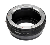 Fotasy Contax Yashica C/Y Lens to Fuji X Adapter, CY Lens X Mount Adapter, Compatible with Fujifilm X-Pro1 X-Pro2 X-Pro3 X-E2 X-E3 X-A10 X-M1 X-T1 X-T2 X-T3 X-T4 X-T10 X-T20 X-T30 X-T30II X-T100 X-H1
