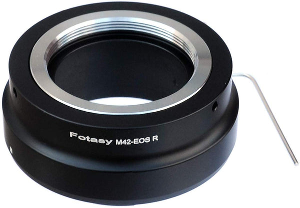 Fotasy Adjustable M42 Lens to Canon EOS RF Mount Mirrorless Camera Adapter, Copper Mount, Compatible with M42 42mm Screw Mount Lens & Canon EOS R Full Frame Mirrorless Camera EOS R EOS RP R3 R5 R6 Ra