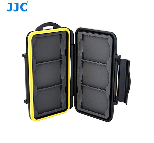 CF Card Case, JJC MC-CF6 Anti-Shock Water Resistant Memory Card Hard Case for 6 Pcs CF CompactFlash Cards with Lock