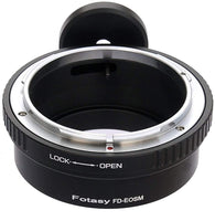 Fotasy Canon FD Lens to Canon EF-M Mount Adapter, Tripod Mount, Compatible with Canon EOS-M Mirrorless Camera M1 M2 M3 M5 M6 M6 Mark II M10 M50 M50II M100 M200