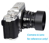 43mm Lens Hood, 43 mm Hood, Fotasy Metal 43 mm Hood Shade, 43mm Lens Hood for Canon Fuji Leica Leitz Nikon Olympus Panasonic Pentax Sony Lens, 43mm Screw-in Lens Hood