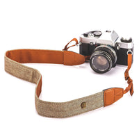 (2 Pcs) Camera Strap, Shoulder Strap, Neck Strap, Vintage Brown Weave, Classic Design, Compatible with Canon Nikon Sony Pentax Panasonic Olympus Fujifilm Digital Cameras