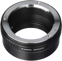 Fotasy Olympus OM Lens to Canon EF-M Mount Adapter, OM EOS M Adapter, Compatible with OM Classic Manaul Lens and Canon EOS M Mount Mirrorless Camera M1 M2 M3 M5 M6 M6II M10 M50 M50 II M100 M200