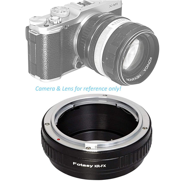 Fotasy Premier Konica AR Lens to Fuji X Adapter, KR Lens to X Mount, Compatible with Fujifilm X-Pro1 X-Pro2 X-Pro3 X-E2 X-E3 X-A10 X-M1 X-T1 X-T2 X-T3 X-T4 X-T5 X-T10 X-T20 X-T30 X-T30II X-T100 X-H1