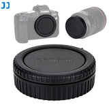JJC Camera Body Cover Rear Lens Cap for Canon EOS RF Mount Mirrorless Camera Lens, Replacement of Canon R-F-5 Body Cap RF Rear Lens Cap, fits Canon EOS R EOS RP R3 R5 R6