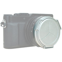 LX100 Lens Cap, LX100II Auto Lens Cap, DLUX Auto Cap, JJC ALC-LX100 Silver Self-Retaining Auto Open Close Lens Cap for Panasonic LUMIX DMC-LX100 LX100II and Leica D-LUX(Typ 109) D-LUX7 Camera, as DMW-LFAC1