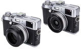 X100V Hood, X100F hood, LH-JX100II Black Upgrade Metal Lens Hood Adapter Ring for Fujifilm X100V X100F X70 X100 X100S X100T, Replaces AR-X100 Adapter Ring