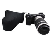 JJC S3BK Black Ultra Light Neoprene Camera Case for Sony a6600 a6500 a6400 a6300 a6100 a6000 a5100 w/55-210mm Lens, pouch bag for Fujifilm Fuji X-T30 X-T20 X-T10 W/ 55-200mm Lens