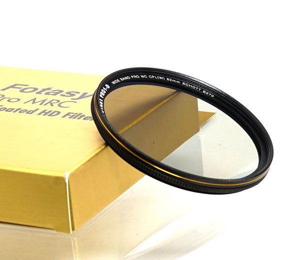 Fotasy 62mm Ultra Slim Circular PL Lens Filter, Nano Coatings MRC Multi Resistant Coating Oil Water Scratch, 18 Layers Multi-coated 62mm CPL Filter, SCHOTT B270 Glass
